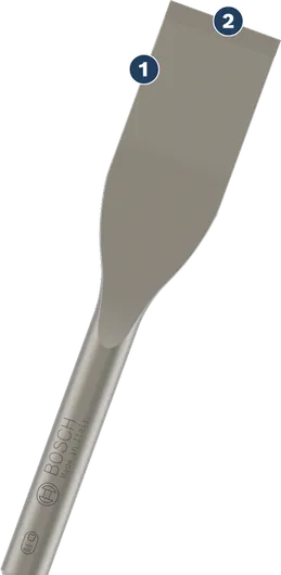 Bosch wide flat chisel for demolition work.