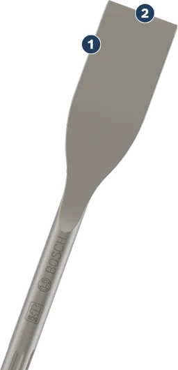 Bosch flat chisel SDS-plus for chiselling and demolition.