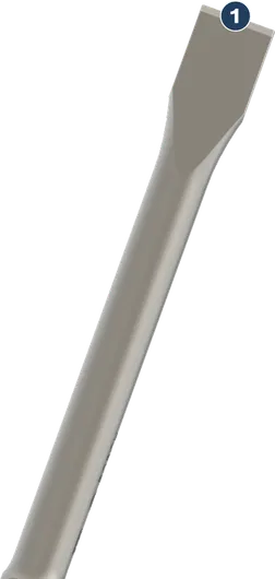 Bosch flat chisel SDS plus for concrete and masonry.