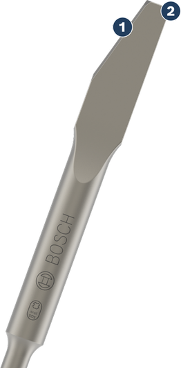 Bosch fladmejsel SDS-plus til fjernelse af beton.