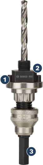 Швидкозмінний хвостовик Bosch PRO Q-Lock для шестигранних коронок.