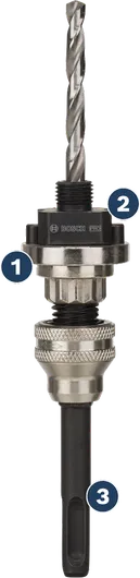 Система швидкої зміни оправки для коронки Bosch PRO Q-Lock SDS plus.