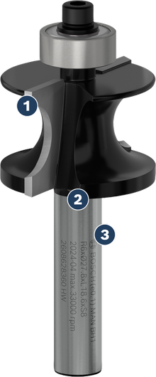 Bosch PRO Router Bit Guided Staff Bead R 6، ساق 8 مم.