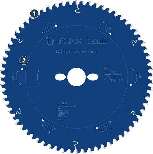 Κυκλική λάμα αλουμινίου Bosch Expert για ακριβή κοπή.