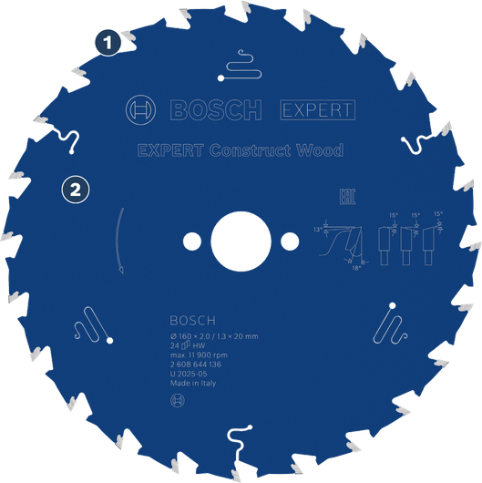 Bosch Expert Construct Wood cirkelsågblad.