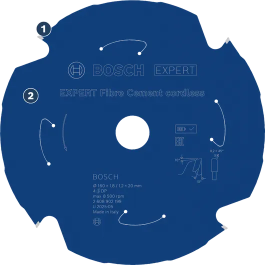 Bosch Expert akumulatorski žagin list za vlakneni cement.