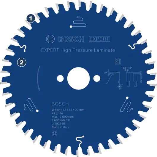 Bosch Expert Hochdrucklaminat-Kreissägeblatt.
