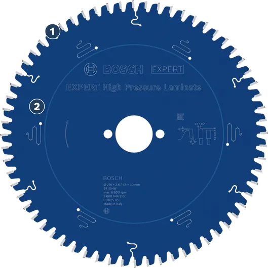 Κυκλική λεπίδα πριονιού υψηλής πίεσης Bosch Expert για laminate.