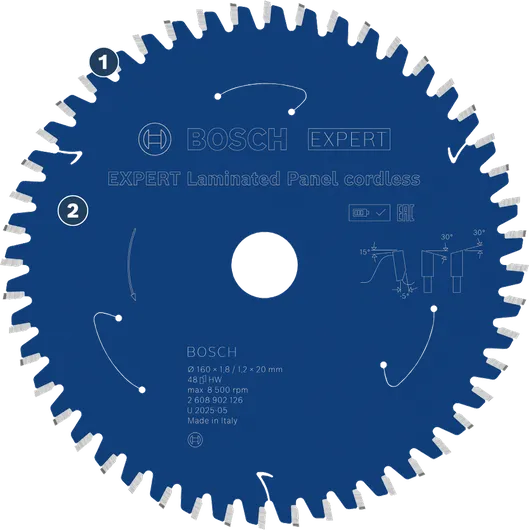 Bosch Expert Akku-Sägeblatt für laminierte Platten.