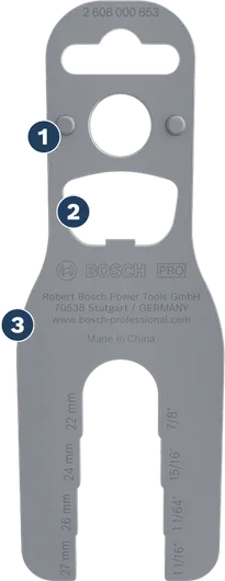 Bosch PRO Multischlüssel 22-27 mm mit X-LOCK-Kompatibilität.