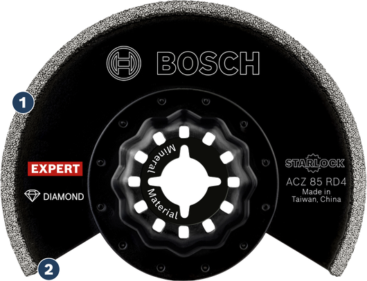Bosch diamantzaagblad ACZ 85 RD4 voor minerale materialen.