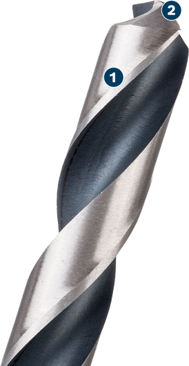 Bosch Metallbohrer mit Präzisionsspitze.