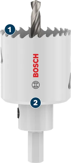 Bosch hålsåg med hårdmetalltänder för trä och metall.