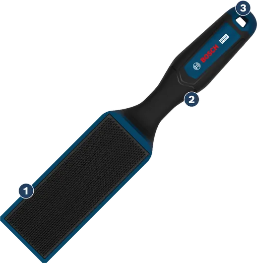 Bosch PRO File Brush 230 mm with ergonomic handle.