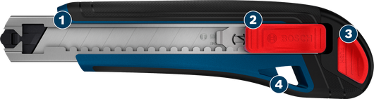 Cuchillo plegable Bosch de 18 mm con hoja de acero SK5.