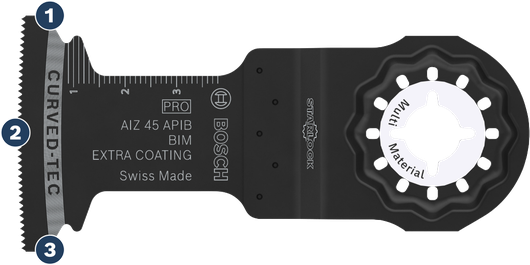 Bosch Starlock AIZ 45 APIB oscillerande blad för flera material.