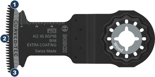 Bosch AIZ 45 BSPIB multiverktygsblad för träkapning.