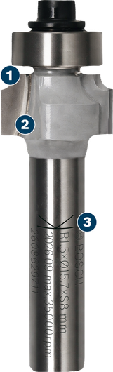 Bosch Spider WOG edge router bit for precise woodworking.