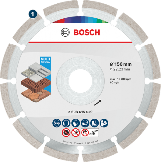 Bosch multi material diamond cutting disc 150 mm.
