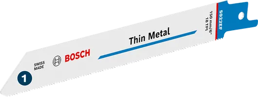 Bosch S922EF thin metal reciprocating saw blade.