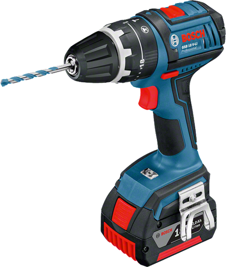 en maletín de transporte con 2 baterías de 2,0 Ah