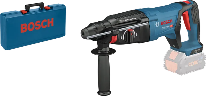 Bosch GBH 18V-26 D cordless rotary hammer with case.