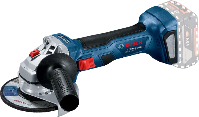 Meuleuse d'angle sans fil Bosch GWS 18V-7 pour la découpe.