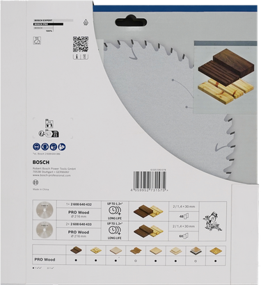 Bosch PRO Wood Circular Saw Blade 216 mm 3 pcs pack.
