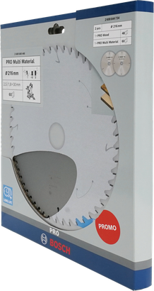 Bosch PRO circular saw blade 216mm promo pack.