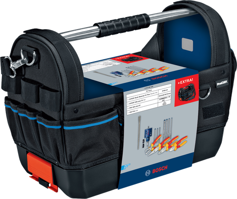 Bosch Elektriker-Werkzeugkoffer mit isolierten Handwerkzeugen.
