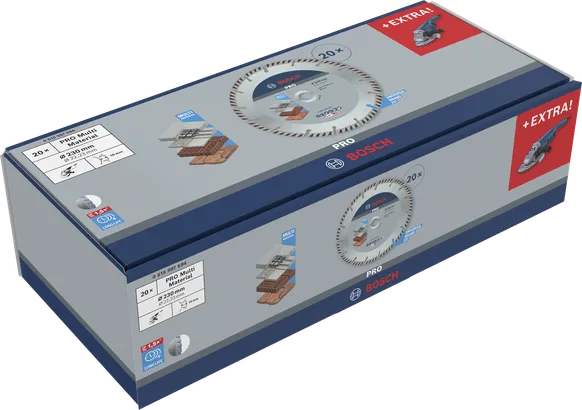 Discos de corte de diamante multimaterial Bosch PRO de 230 mm.