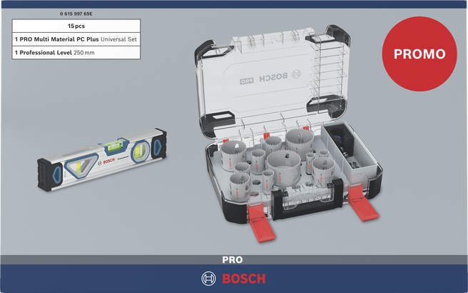 Bosch PRO Multi Material PC Plus Set mit Wasserwaage.