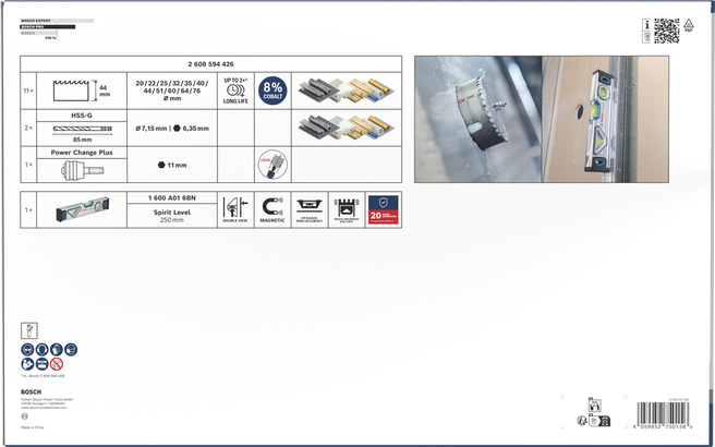 Bosch PRO Multi Material PC Plus Set und Wasserwaage.
