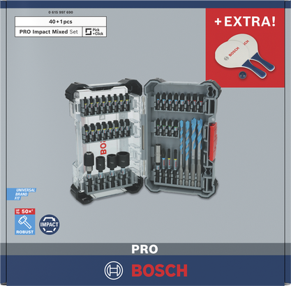 Bosch PRO Impact Mixed Set mit Beach-Tennis-Set als Bonus.
