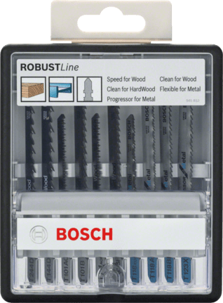 Bosch stichsägeblätterset 10 pièces métal