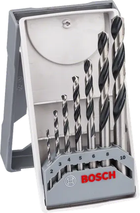 Bosch Professional Set Mini-X-Line de 7 brocas helicoidales de HSS PointTeQ de 2-10 mm · 2608577347