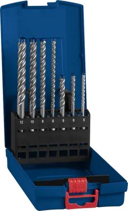 Bosch Professional Set de brocas para martillo EXPERT SDS plus-7X 5/6/6/8/8/10/12 mm, 7 unidades · 2608900195