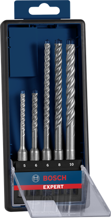 Bosch Professional Set de brocas para martillo EXPERT SDS plus-7X de 5/6/6/8/10 mm, 5 unidades · 2608900197