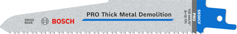 Bosch Professional Hoja PRO Thick Metal Demolition S930CF, 1,6 x 22 x 150 mm, 5 unidades · 2608657527