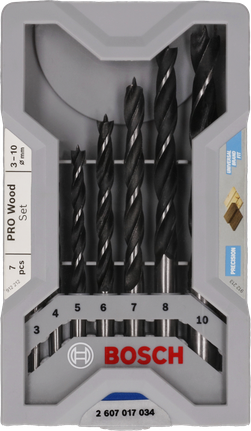 Bosch Professional Sets de brocas para madera PRO Wood, 7 uds. · 2607017034