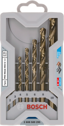 Bosch Professional Set de brocas helicoidales PRO Metal HSS-G, 7 uds. · 2608589295