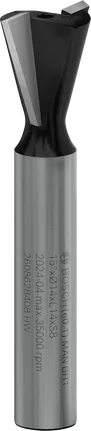 Bosch Professional Broca fresadora para cola de milano PRO Router, 15°, vástago 8 mm · 2608628408