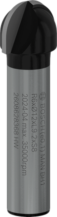 Bosch Professional Broca fresadora PRO para molduras de media caña, R 6, vástago de 8 mm · 2608628368