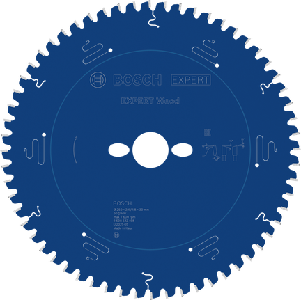 Bosch Professional Hoja de sierra circular EXPERT Wood, 250 x 2,4/1,8 x 30 mm, T60 · 2608642498