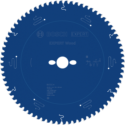 Bosch Professional Hoja de sierra circular EXPERT Wood, 315 x 2,4/1,8 x 30 mm, T72 · 2608644081