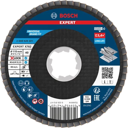 Bosch Professional Disco de láminas EXPERT X782, recto, 115 mm, G40, X-Lock · 2608626221