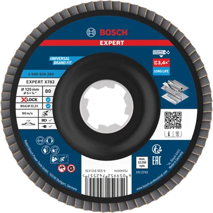 Bosch Professional Disco de láminas EXPERT X782, recto, 125 mm, G80, X-Lock · 2608626264