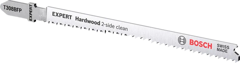 Bosch Expert Hardwood 2-side clean jigsaw blade.