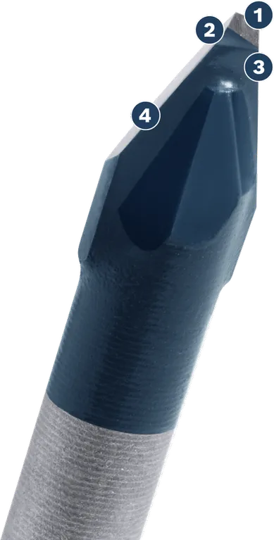 Bosch glass and tile drill bit with carbide tip.