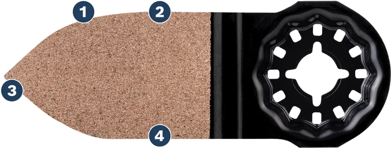 Bosch Spider Wedge sanding pad for multi-tools.